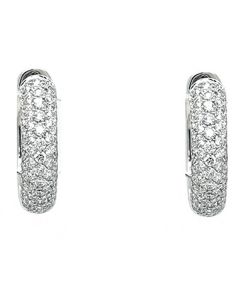 Brillantcreolen Ohrhänger Diamanten 750er Weißgold 18 Karat Ohrstecker Italien online kaufen