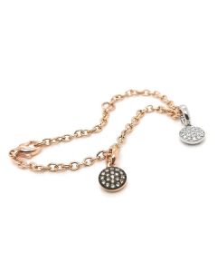 Armband Rotgold Weißgold 18 Karat Italien Diamanten Bettel Armband