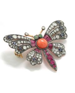 Schmuck online kaufen Brosche Anhänger Schmetterling 750er Rotgold