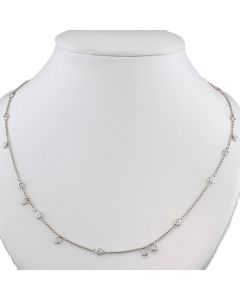 Halskette 18 Karat Weißgold Schmuck 