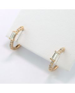 Zarte Diamant-Ohrringe 750-Roségold  