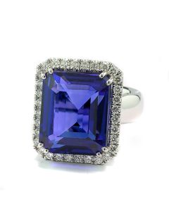 Ring Tansanit 19 carat GIA Expertise