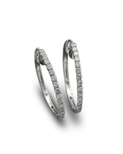 Ohrringe Creolen Brillanten 18 Karat Weißgold Schmuck München Solln