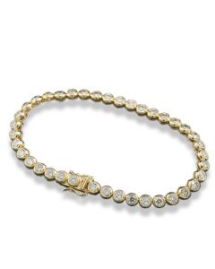Tennis Armkette Armband 18 Karat Gold Diamanten 5 carat Gutachten Echtheit online bestellen