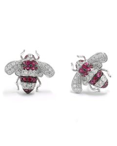 Ohrring Biene Geschenk Tierliebhaber Tierfreundin Weißgold Echtschmuck