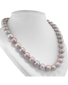 Halskette Perlenkette echt farbig rosa lila lavendel