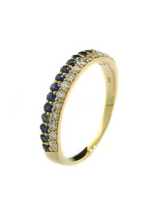 Saphirring Goldring blau blauer Edelstein kaufen