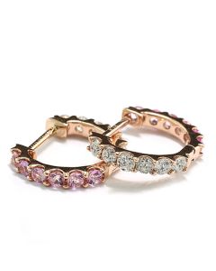 Ohrringe günstig kaufen Rotgold rosa Edelsteine Diamanten