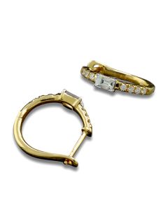 Ohrhänger oval Gold 18 Karat runde Ohrringe