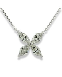 Halskette Diamantkette 18 Karat Weißgold Diamanten