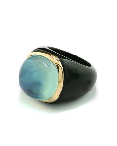 Designer Ringe online kaufen blauer und schwarzer Farbstein