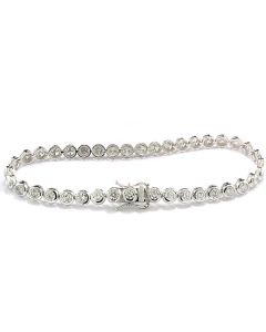 Brillanten-Armband Tennis fünf carat Diamanten Weißgold online 18 Karat Gold