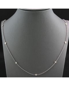 Kette mit Diamanten Weißgold einzeln gefasst Geschenk casual