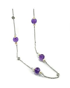 Amethyst Zuchtperl Collier Diamanten Juwelier München Online Shop