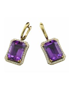 Ohrring Amethyste violett lila Edelstein Echtschmuck online kaufen