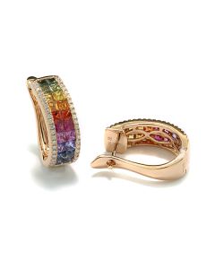 Damenohrringe online bestellen Safire 18-Karat Rotgold echter Edelsteinschmuck