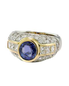 Saphir-Ring echter Edelstein Edelstein-Gutachten online kaufen