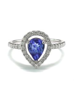 Ring Edelsteinschmuck Weißgold  online kaufen Diamanten Tansanit