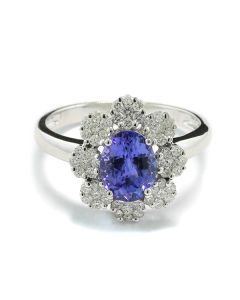 Ring Edelsteinschmuck Weißgold 18-kt-Weißgold online kaufen Diamanten 