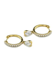 Diamanten Echtgold Ohrringe Brillantohrhänger