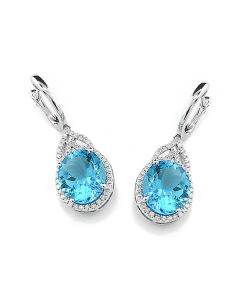 Blautopase lange Ohrhänger Ohrringe Schmuck kaufen Juwelier München Solln