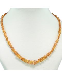 Edelsteinschmuck Safirkette orange gelb Halskette
