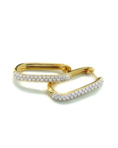 Moderne Ohrringe lange Hänger viereckig Brillantschmuck Online-Shop bestellen