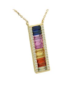 Saphirkette Gelbgold Diamanten 