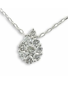 Diamanten Anhänger Kette Weißgold