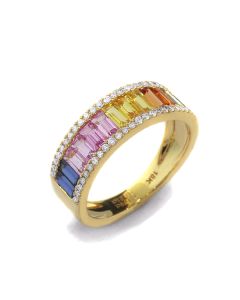 Edelsteinschmuck  Safirringe Juwelier Solln Rainbow Ring