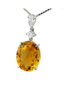 oranger Saphir seltener Edelstein GIA Gutachten Echtheits Garantie