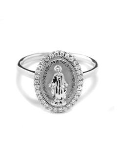 Schutzmedaille Talisman Glücksbringer Schmuck Ring christlich