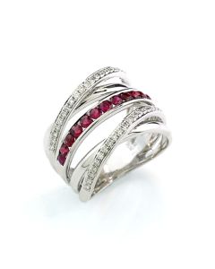 Rubinring rote Edelsteine Diamanten