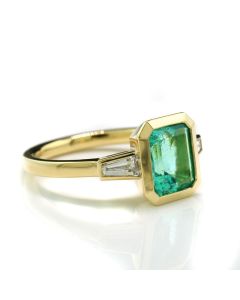 grüner Edelstein Name Smaragd Goldring