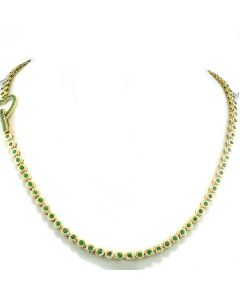 Smaragdkette grüne Edelsteine Name Gelbgold