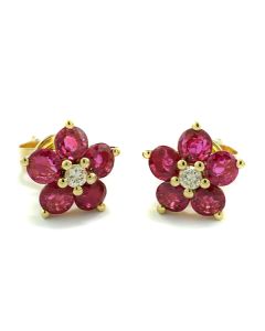 Ohrschmuck echte Edelsteine Rubine Geschenk für Frauen