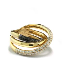 Schmuck black and white Diamanten 750 Gelbgold