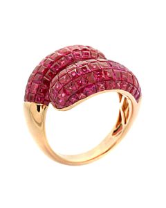 Rubin-Ring mit Rubinen 9,20 carat 750-Rotgold "France"