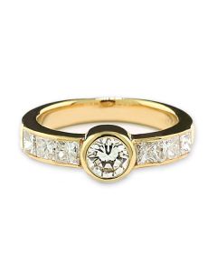 Solitär-Ring für Verlobung Heiratsantrag Diamanten Gold