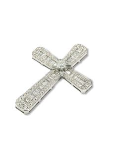 Schmuck Kreuz Diamanten 18 Karat Weißgold