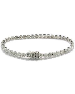 Tennis Reviere Armband mit Diamanten 18 Karat Weissgold