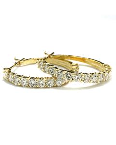 Ohrringe Gold Echtgold Diamant Brillant Creole online bestellen