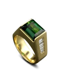 Ring grüner Turmalin Verdelith
