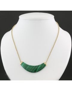 Collier Malachit Gelbgold