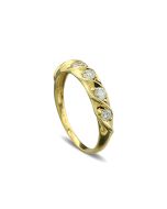 Brillantring  5 Diamanten in 750-Gelbgold