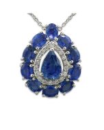 Saphirkette mit Brillanten 