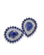 Safirschmuck Ohrstecker Diamanten 750er Weißgold online bestellen