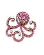 Tierschmuck Meer Tintenfisch pink