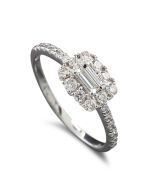 Ring Weißgold Diamanten 