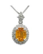 Kette Edelstein orange